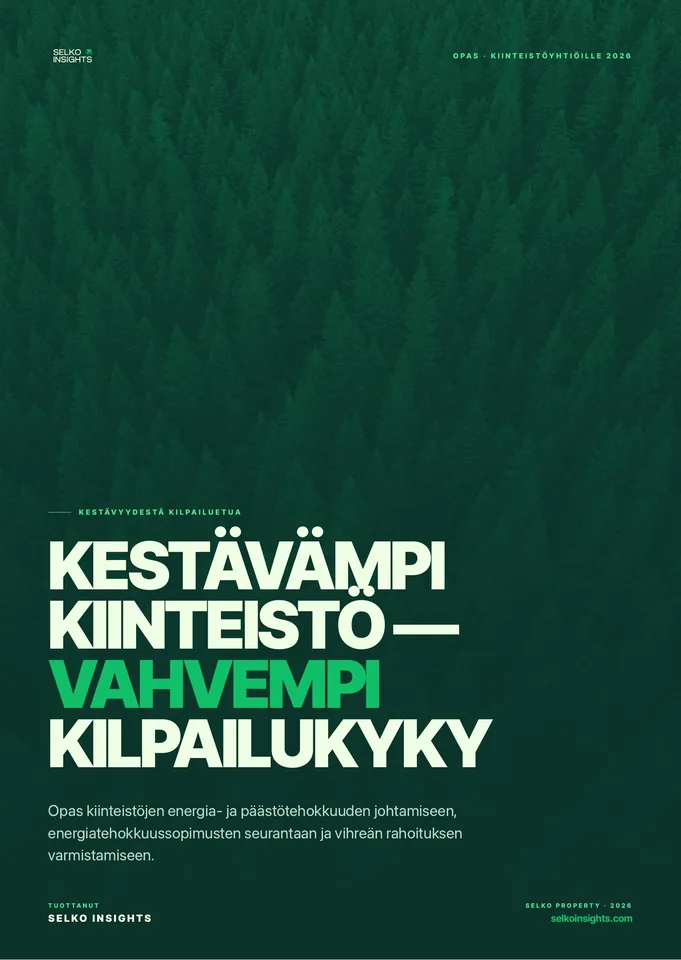 Kestävämpi kiinteistö, vahvempi kilpailukyky -oppaan kansi